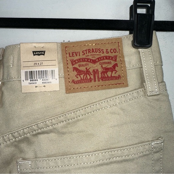 Levi’s Ribcage Straight Ankle Khaki and White Jeans Size 29 fits like 27 or 28 - Picture 5 of 10